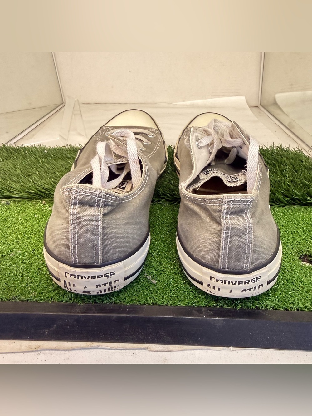 Converse Low-Top Canvas Sneakers - Gray & White - Picture 4 of 6